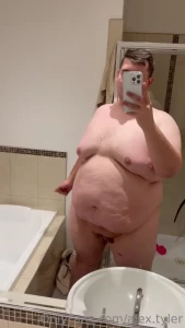 Pt 2 of belly play and jiggles my cock is small but flops around