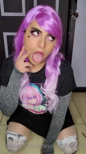 Ahegao and panty flashing