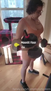 Come work out with me trans mtf topless workout fitness part 1