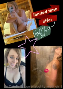 40 off vip access https onlyfans com naughty_wyo_girl part 1