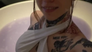 Behind the scenes bevor ich das erste mal mit meinen neuen boobies in