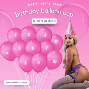 Birthday balloon pop amp balloon amp what s behind each balloon that s