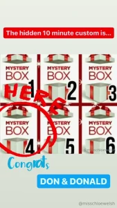 Mystery box reveal the 10 minute custom video was hidden behind box