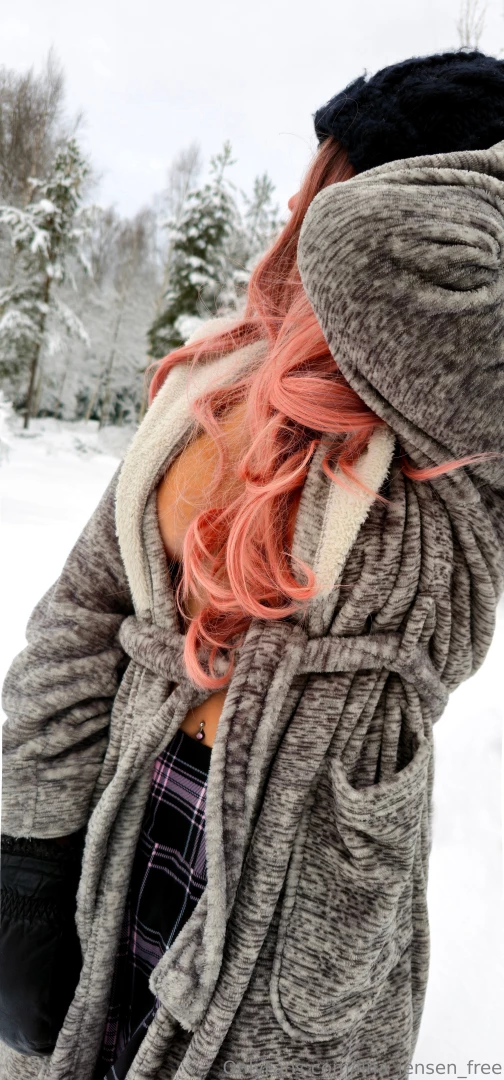 Exploring snowy trails in my favorite winter gear black on white is 