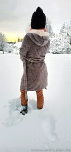 Chasing snowflakes and adventures today my pink hair matches the