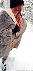 Wrapped in layers of cozy warmth against the frosty air