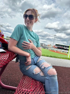 Fun little side adventure on our road trip today we caught a baseball