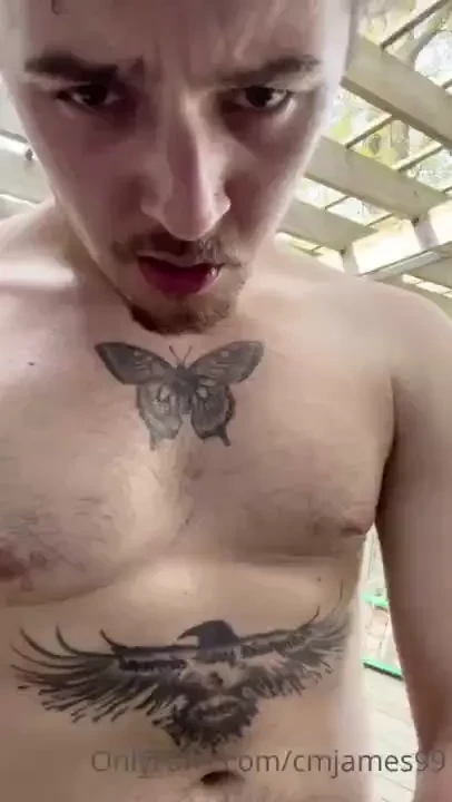 Showing off my sweaty body 