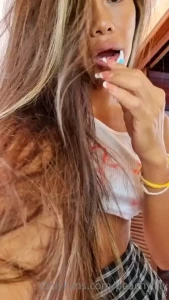 Good morning to all my sweet fans do you want some morning milk