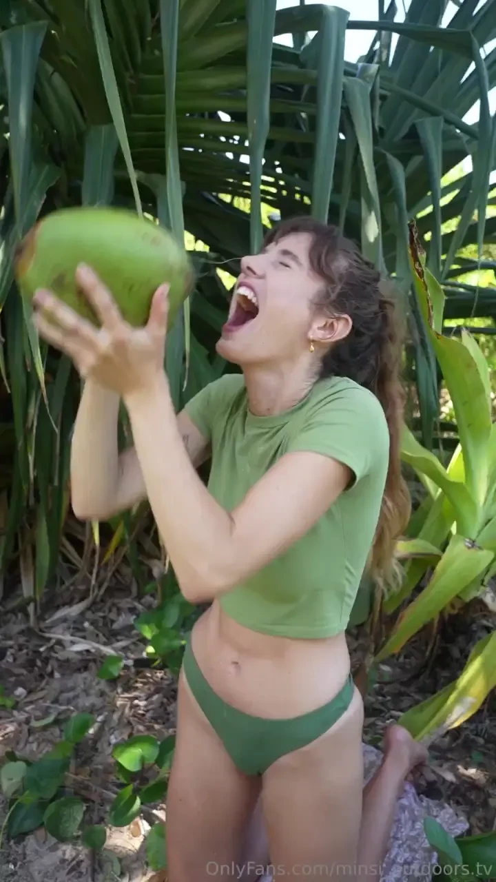 I got coconut water in my eeeeyyye well that was funny and the coconut 