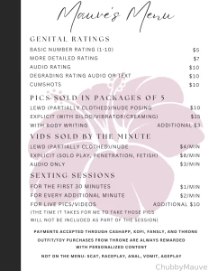 My menu let me know if anything interests you