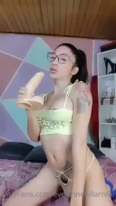 Sucking a big toy and jerk off my hard cock