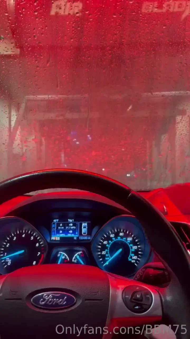 Got busted at the end of the car wash little guy was shook 