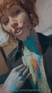 Did a paint photo shoot today pasties off super excited for the