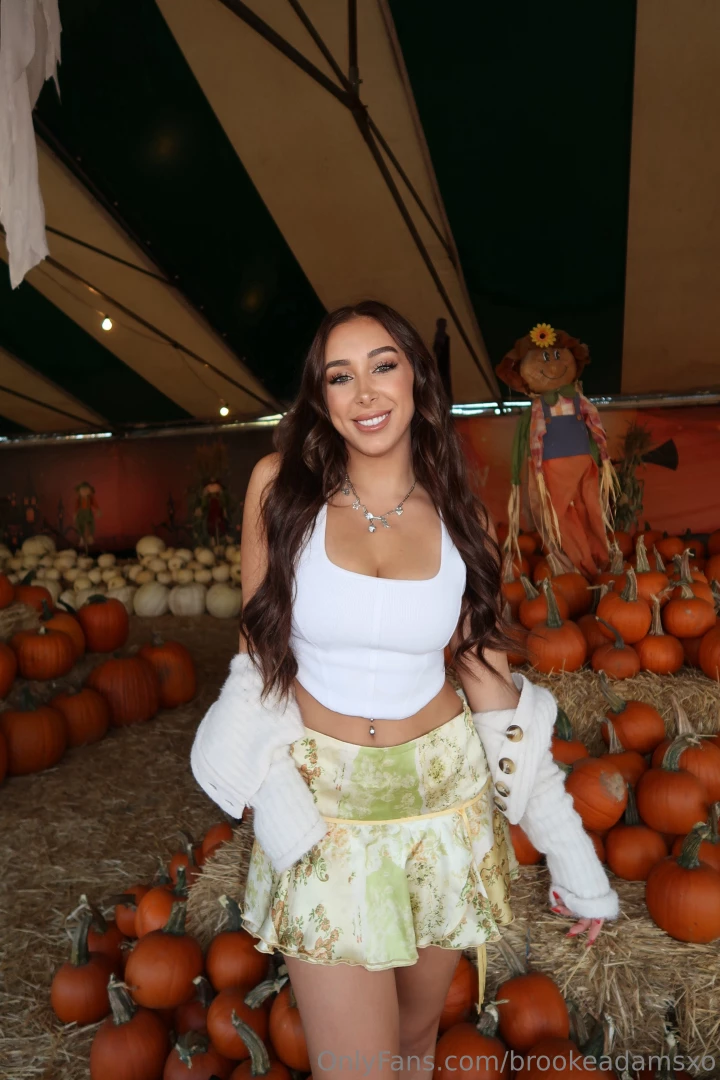 Surrounded by pumpkins feeling festive 