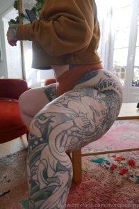 My tattoo artist and i finally started coloring my leg sleeve i part 5