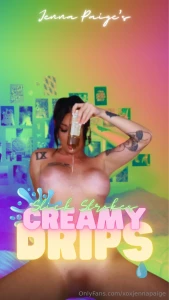 Covered in oil stroking my cock while my slick hands slide over every