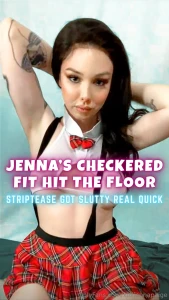 This lil checkered outfit didn t stay on long i started dancing