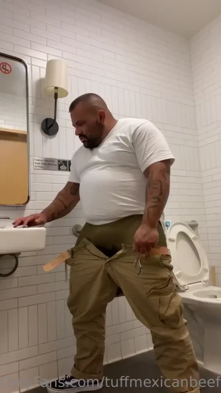 Horny as fuck needed to nut bad watch me shoot a load in a public 