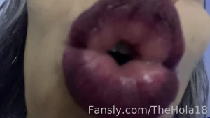 Giantess big lips hola18 giantess mouth pov tongue uvula wet biglips