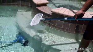 The pool company overcharges for services and get busted with showing