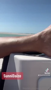 Happy birthday baby having fun with you on the water too hot for