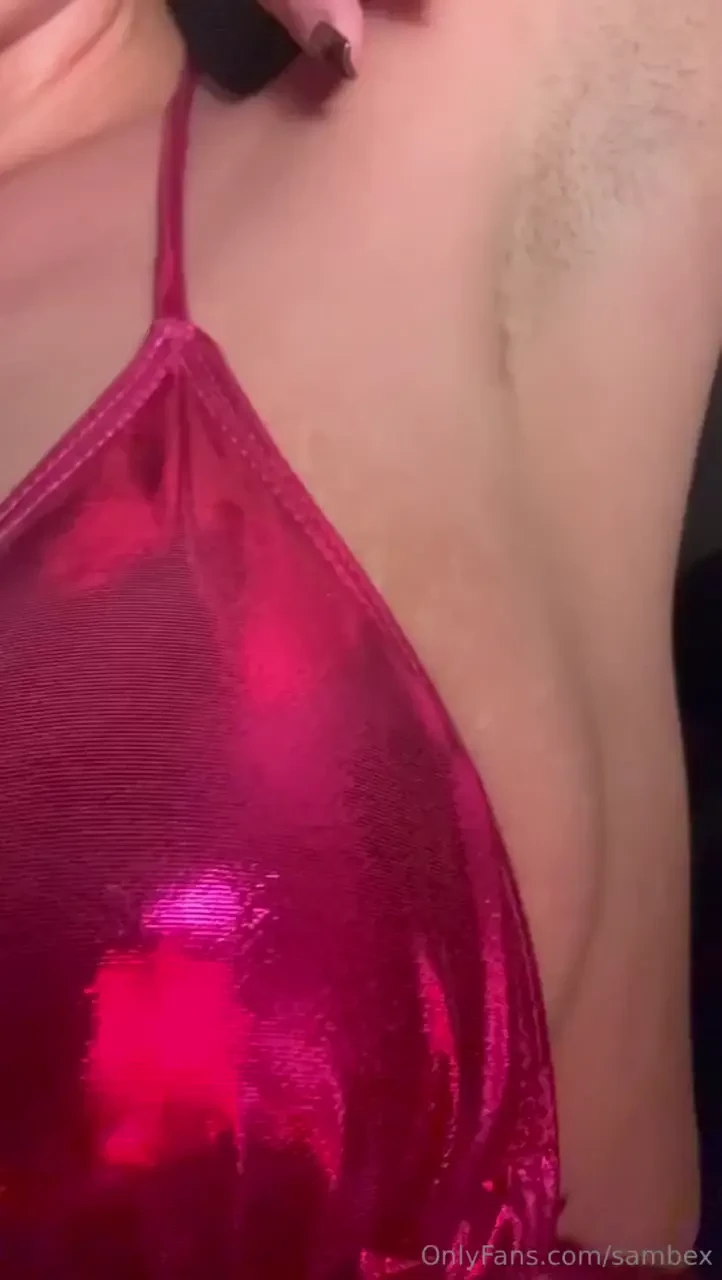 Who wants a 3 min pit porno of me in this shiny pink micro bikini hehe 