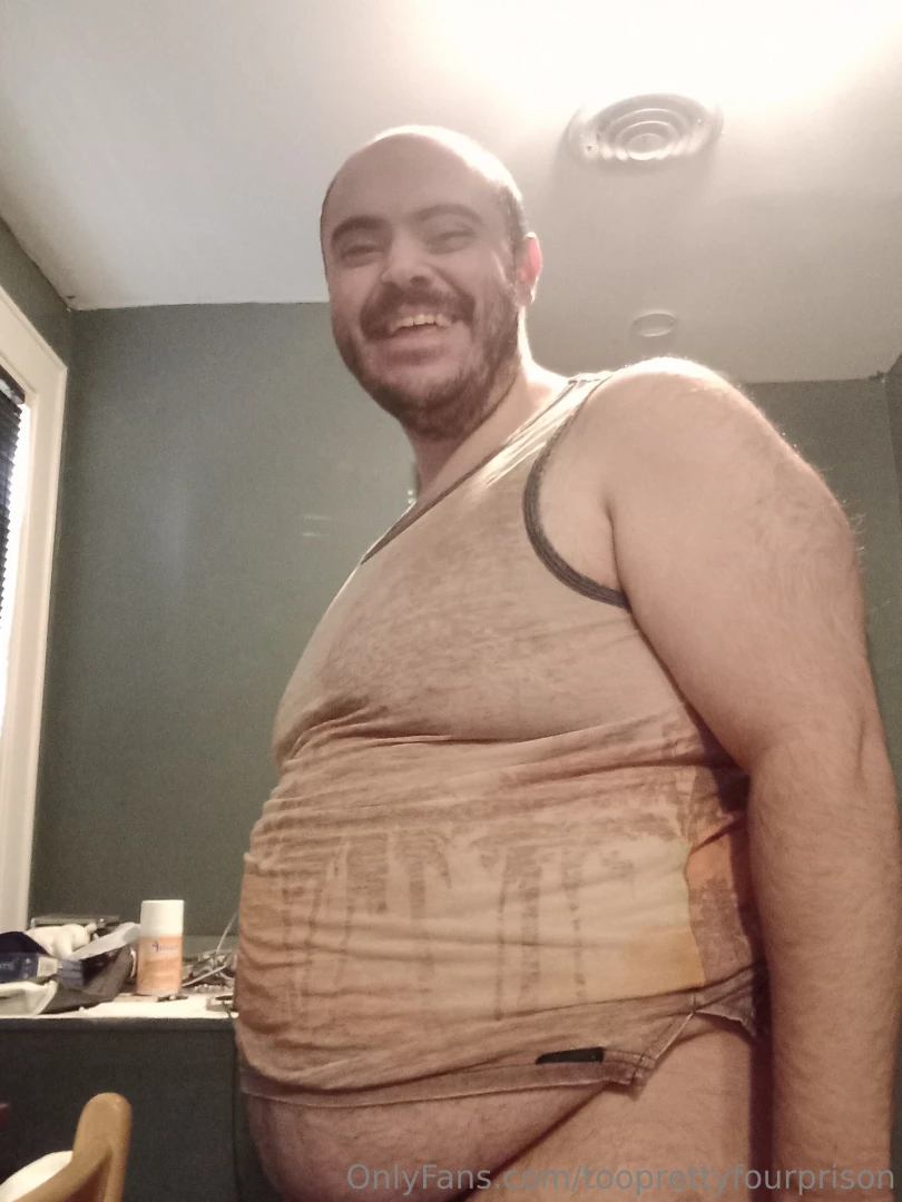 Belly is peeking through the bottom 