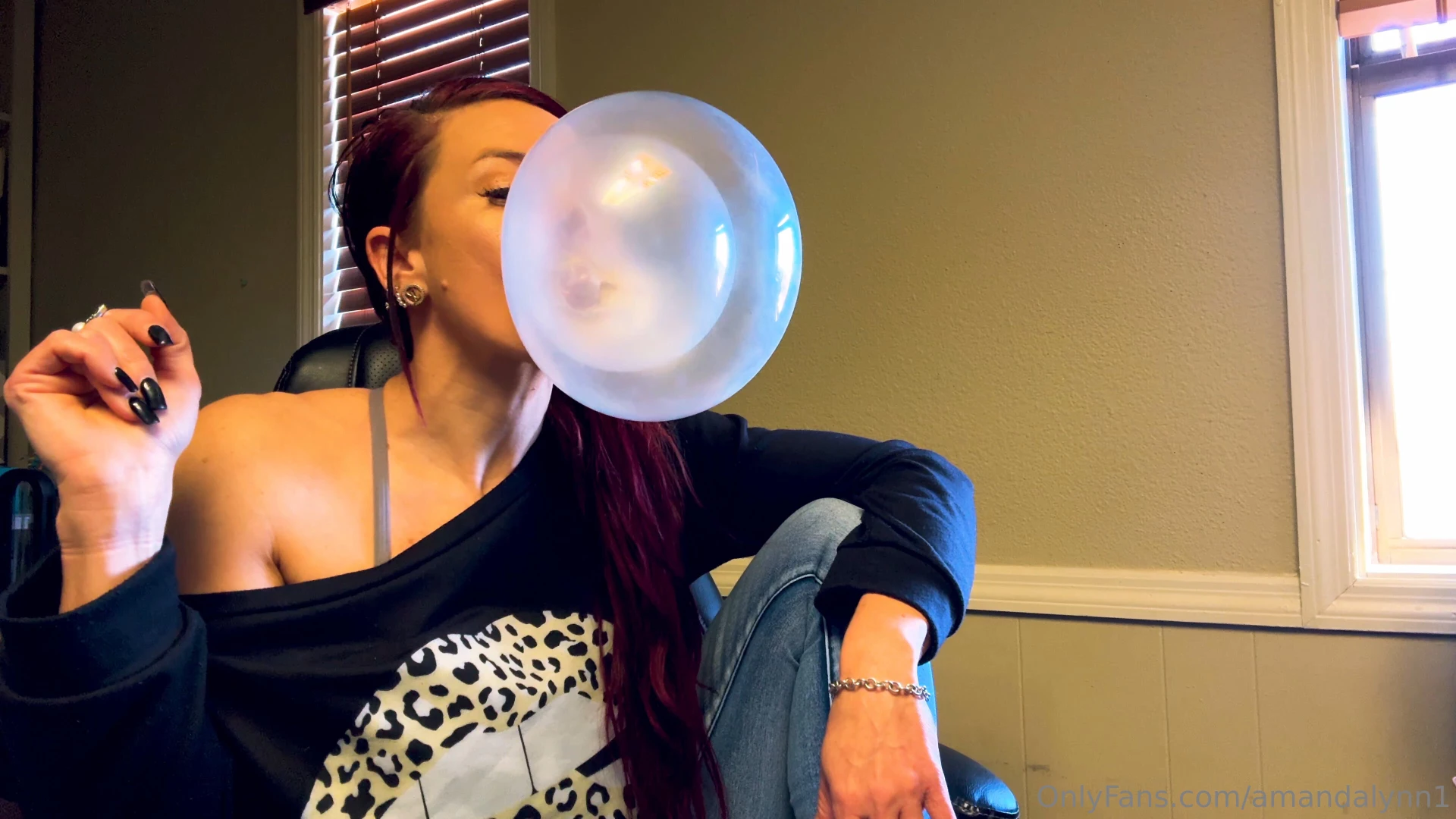 Such a bad girl blowing bubbles part 3 