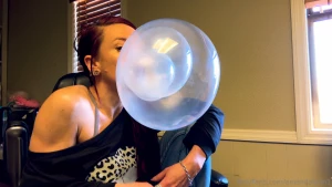 Such a bad girl blowing bubbles part 1