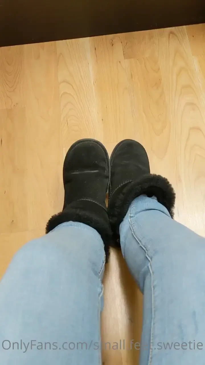 Staying warm and cozy in these boots 