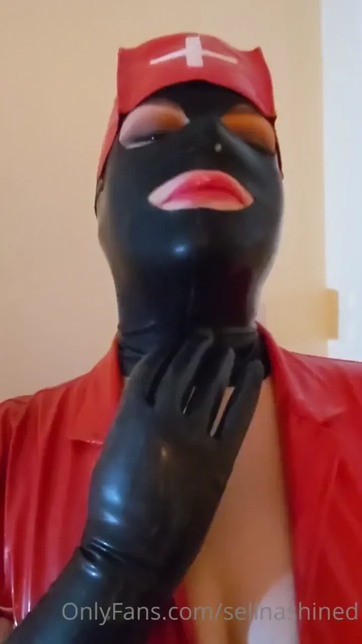 Nurse shine checks over her outfit ready for shift listen to the 