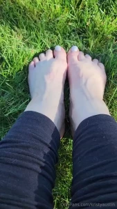 When grass is beneath my feet the shoes must come off