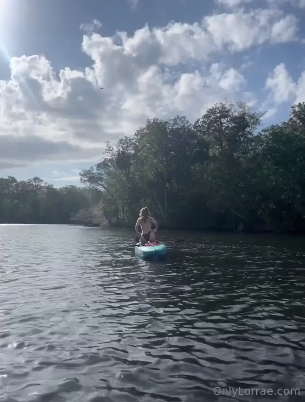 Feelin free while going topless in the water 