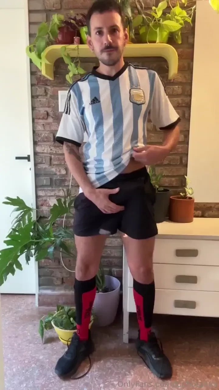 A new video jerking off wearing my country s football t-shirt 10 