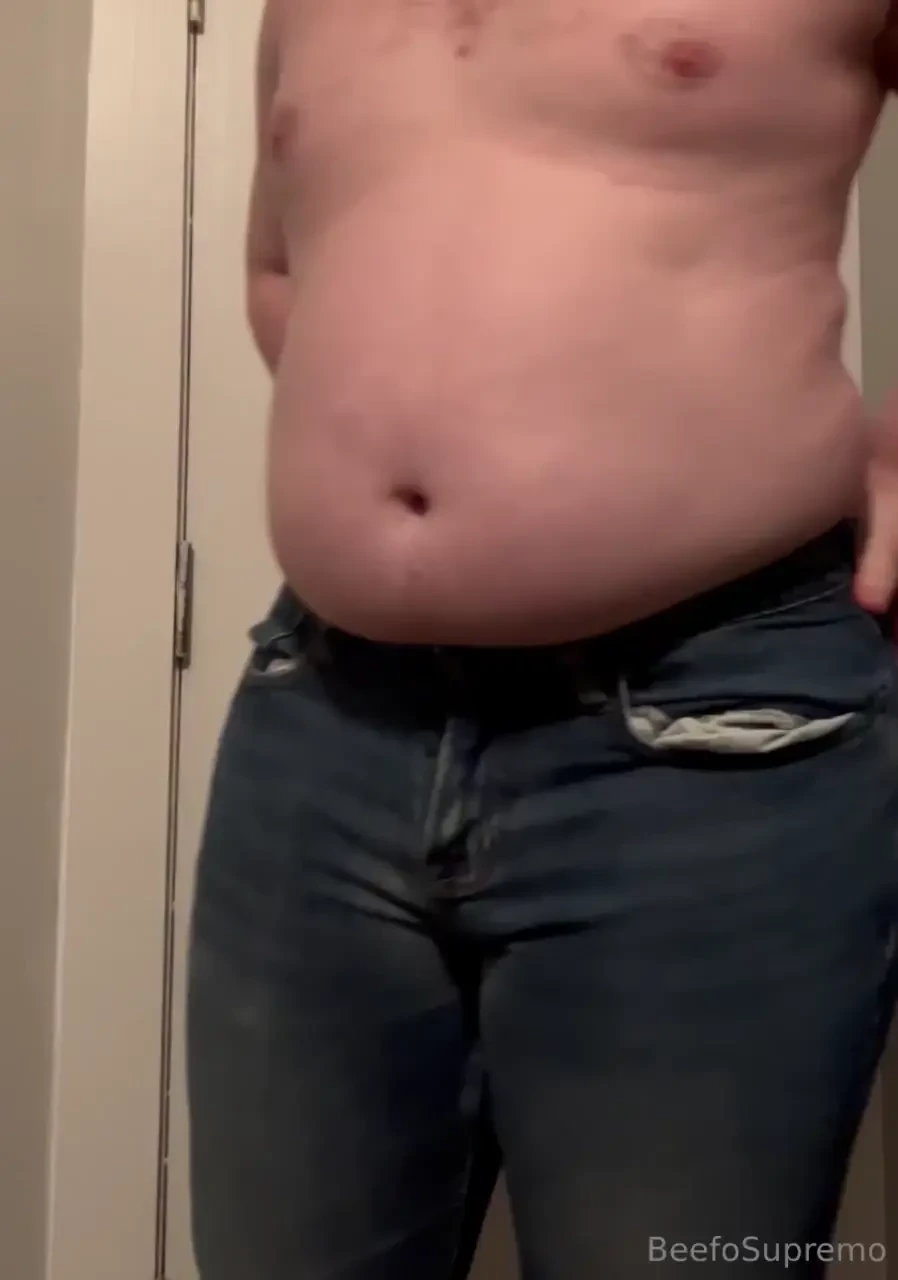 Trying on tight clothes belching and talking about gaining thanks for 