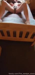 Oops i got caught in my nook playing with my little teddy bear wedgie