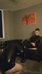 Playing with my rubber plaything