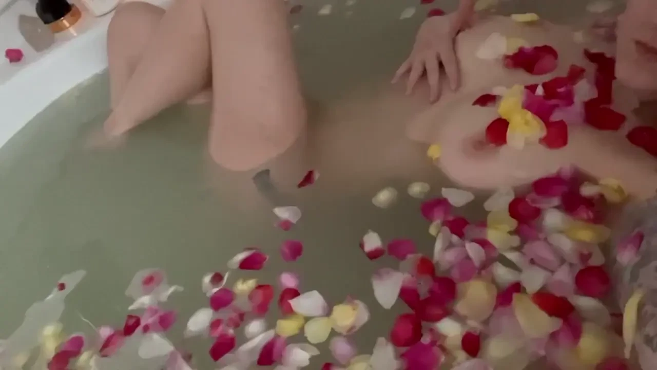 Rose petal baths never disappoint 