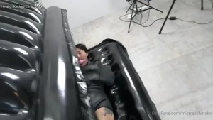 New video girl gets devoured by man-eating pvc sofa 970 with a remote
