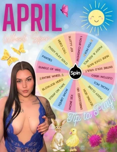 Closed make this rainy season brighter by spinning my april wheel of