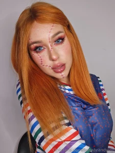 Tities out in my chucky cosplay d part 6