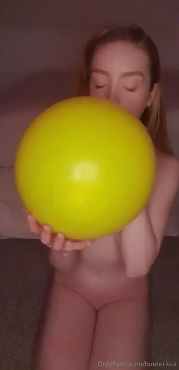 Blowing up my big balloons ready for me to ride 