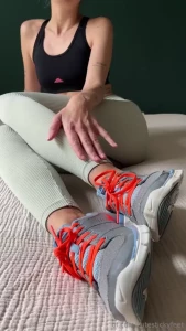 Sweaty feet joi i just came home from the gym and i am teasing you