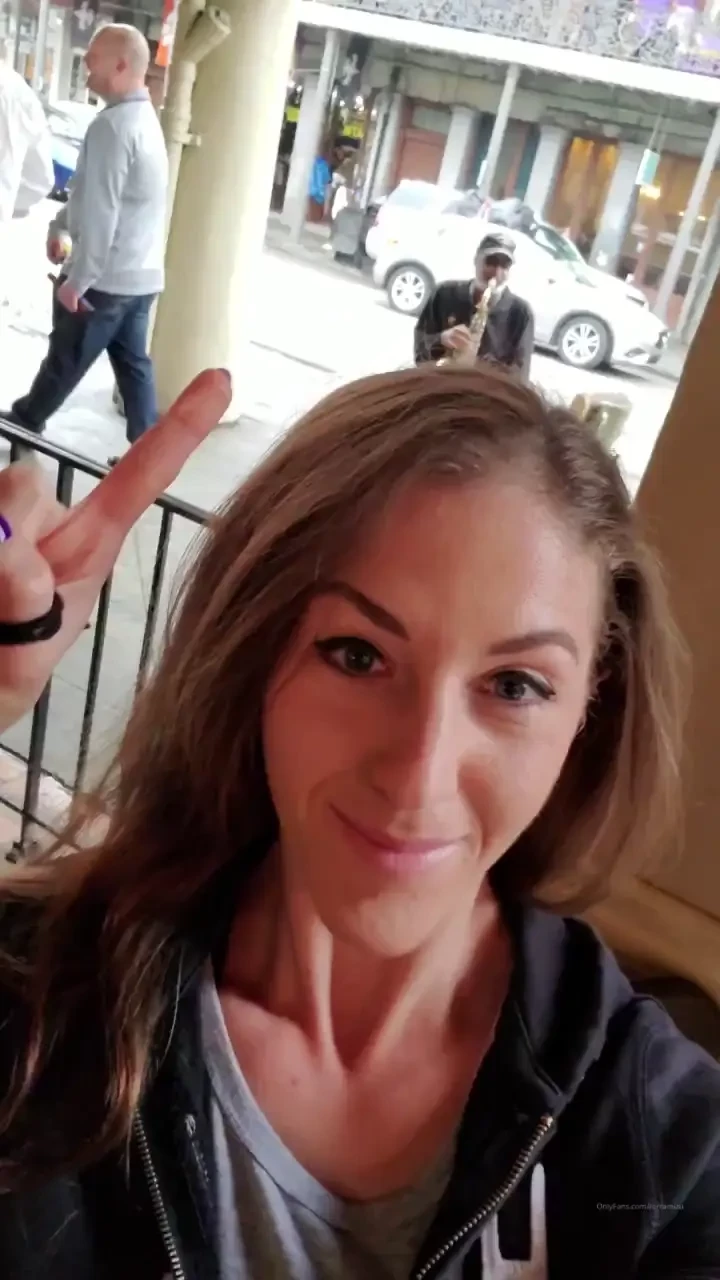 At cafe du monde in new orleans enjoying the local talent 