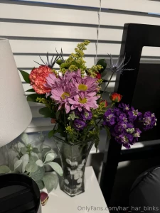 Look at these flowers my mom gifted me for my birthday