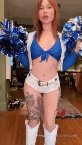 I never break a promise i have my dallas cowboy cheerleader costume on