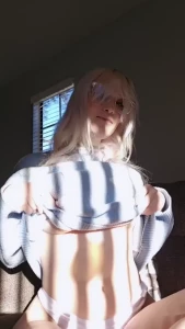 Revealing my titties behind my sweater -also happy cinco de marcho