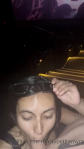 bustypetitemyra - I kinda like to go off in public movie theatre blowjob anybody lol 