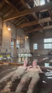 Just two besties bathing one another blissfully in a japanese part 1